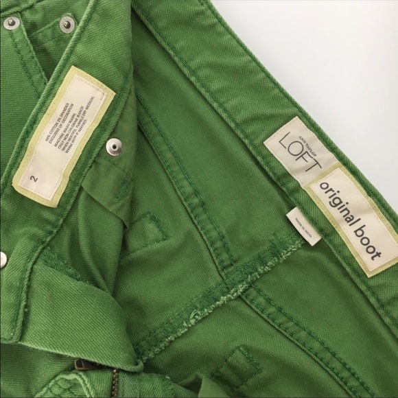 LOFT Denim - Loft Ann Taylor green stretch bootcut jeans sz 2
